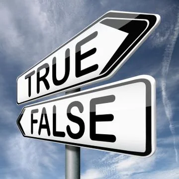 Flase or true Stock Illustration