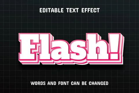 Flash 3d text effect Stock Illustration