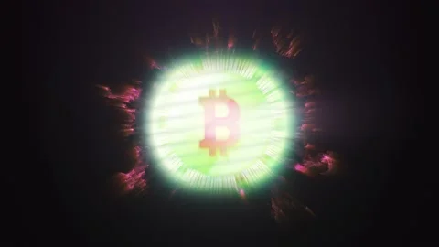 Flash BitCoin animation Stock Footage 155015973