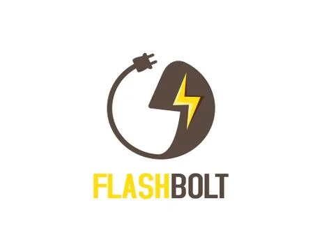 Flash bolt logo Stock Illustration