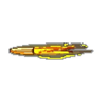 Flash bullet flying pixel art vector illustration 스톡 일러스트