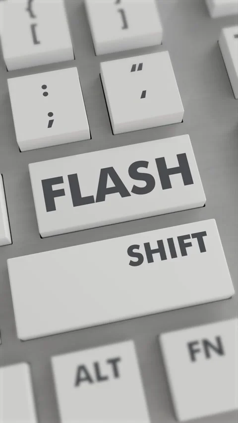 FLASH BUTTON PRESSING ON KEYBOARD Vertical Video Stock Footage 302440164
