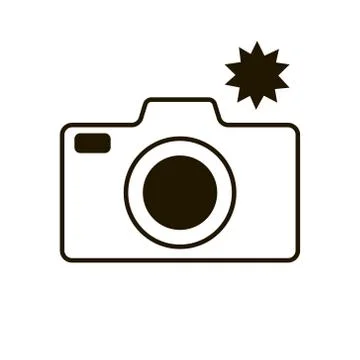 Flash camera icon in trendy flat style isolated. Illustration eps 10. Stock Illustration