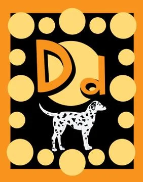 Flash Card D Stock Illustration