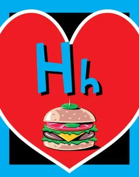 Flash Card Letter H Stock Illustration