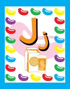 Flash Card Letter J Stock Illustration