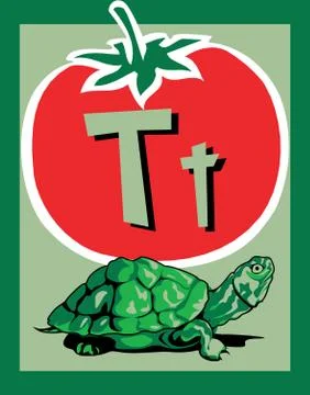 Flash Card Letter T Stock Illustration