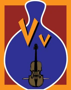 Flash Card Letter V Stock Illustration