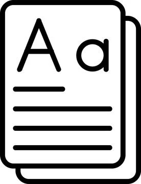 Flash Card Line Icon Design Stock Illustration