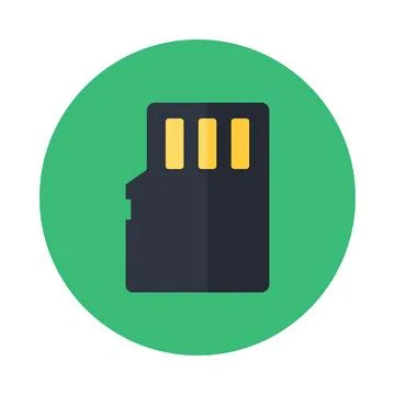 Flash Card Removable Storage Medium Icon Stock Illustration