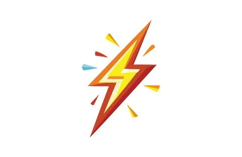 Flash color icon vector, isolated on white background. Beautiful Flash icon. Stock Illustration