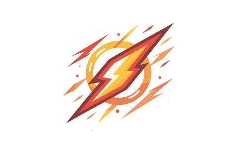Flash color icon vector, isolated on white background. Beautiful Flash icon. Illustrazione stock