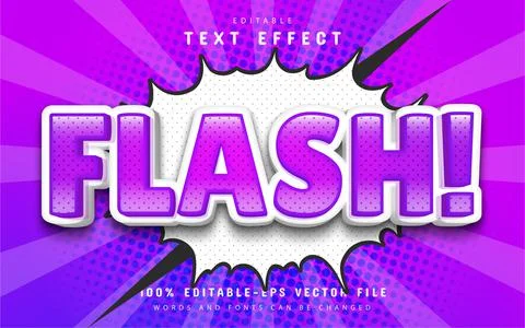 Flash comic style text effect 库存插图