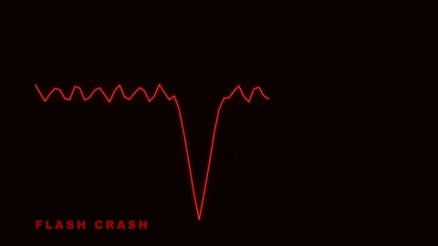 Flash Crash Text Animation on Dark Background Stock Footage 335474101