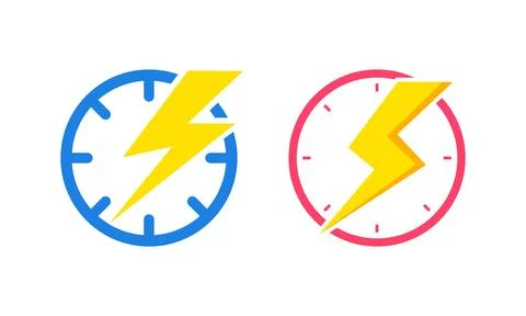 Flash Discount Lightning Badge Icon For Limited Time Sale And Fast Promo Even Stock Illustration