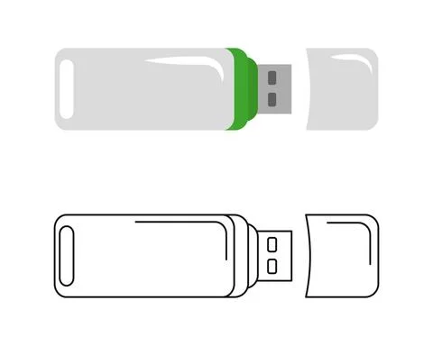 Flash drive backup data icon Stock Illustration