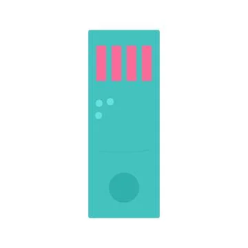 Flash drive for computer blue element icon Illustrazione stock