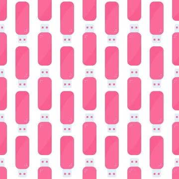 Flash drive for computer pink elements pattern Stock Illustration