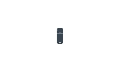 Flash Drive icon animation for video motion graphics Video stock 202200417