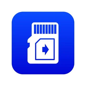 Flash drive icon blue vector Illustrazione stock