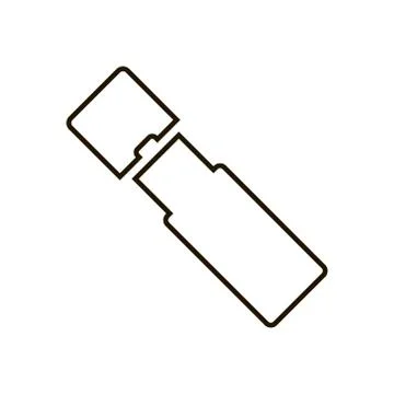 Flash drive icon on white background. Illustration eps 10. Stock Illustration