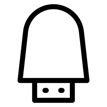 Flash drive line icon vector illustration isolated on white background Stock Illustration