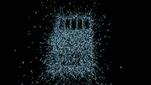 Flash drive technology symbol in the digital space Stock Footage 95309807