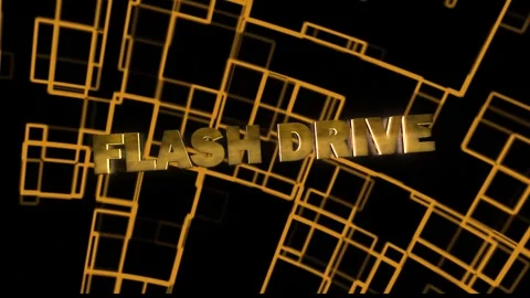 Flash Drive Technology Word with background Stock Footage 294583529