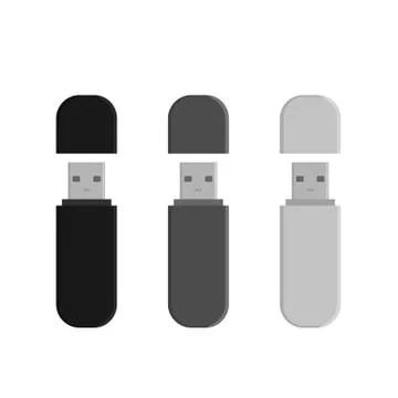 Flash drive USB memory sticks Stock Illustration
