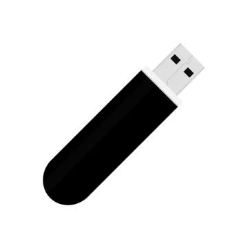 Flash driver usb isolated on wihite background Stock Illustration