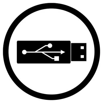 Flash drives icon black white Stock Illustration
