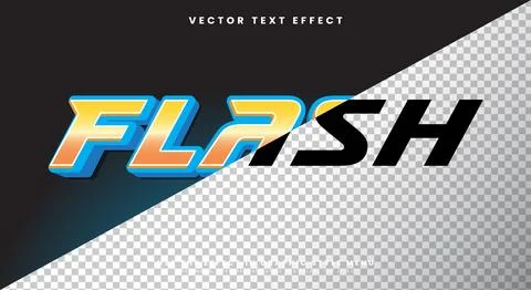 Flash editable text effect Template 库存插图