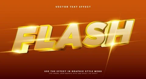 Flash editable text effect template Stock Illustration