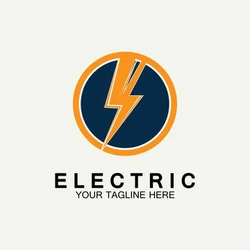 Flash Electric Logo Vector icon illustration design template. Bolt Energy Ico Stock Illustration