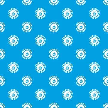 Flash explosion pattern vector seamless blue Illustrazione stock