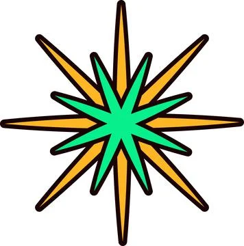 Flash Of Fireworks Pyrotechnics Retro Y2k Sticker Stock Illustration