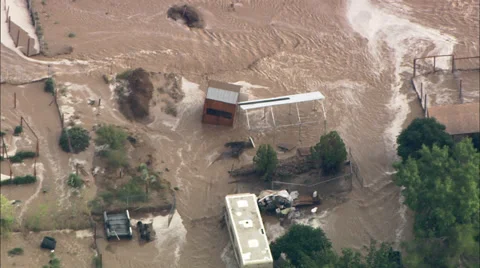 Flash Flood Rural Countryside Stock Footage 38172697