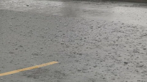 Flash flooding in Markham Ontario during severe thunderstorm and heavy rain Stock Footage 40698042