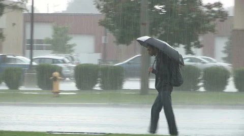 Flash flooding in Markham Ontario during severe thunderstorm and heavy rain Stock Footage 40698149