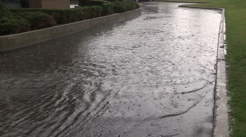 Flash flooding in Markham Ontario during severe thunderstorm and heavy rain Stock Footage 40699427