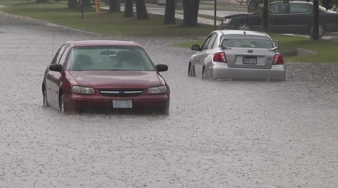 Flash flooding in Markham Ontario during severe thunderstorm and heavy rain Stock-Footage 40699509