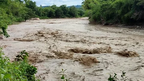 Flash floods in Indonesia Stock Footage 218603970