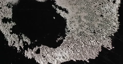 Flash Freeze ice crystals Macro time lapse Stock Footage 64797924