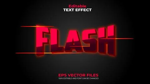 Flash Futuristic EPS Editable Text Effect and font can be changed 스톡 일러스트