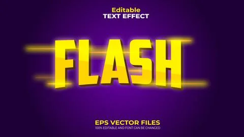 Flash Futuristic EPS Editable Text Effect and font can be changed 스톡 일러스트