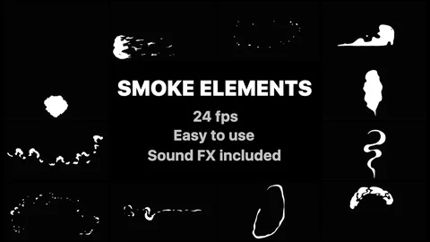 Flash FX Cartoon Smoke After Effects stock