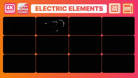 Flash FX Electric Elements Transitions Pack Stock Footage 130669152
