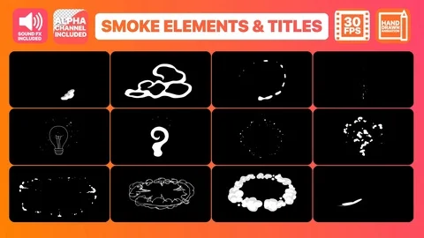 Flash FX Smoke Elements And Titles After Effects素材