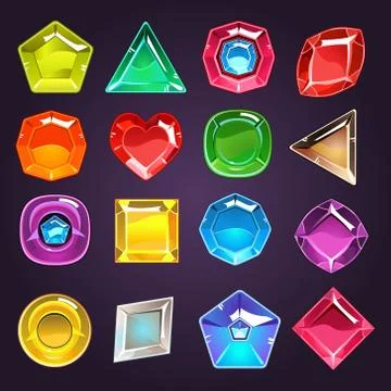 Flash Game Jewel Set Stockillustratie
