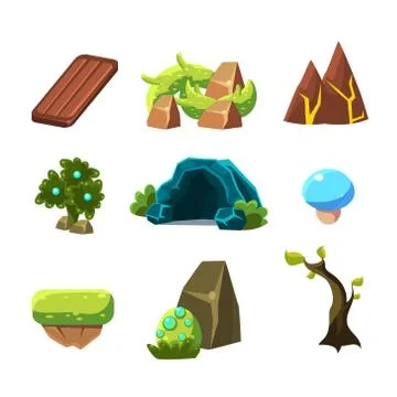 Flash Game Level Design Collection Of Elements Stockillustratie